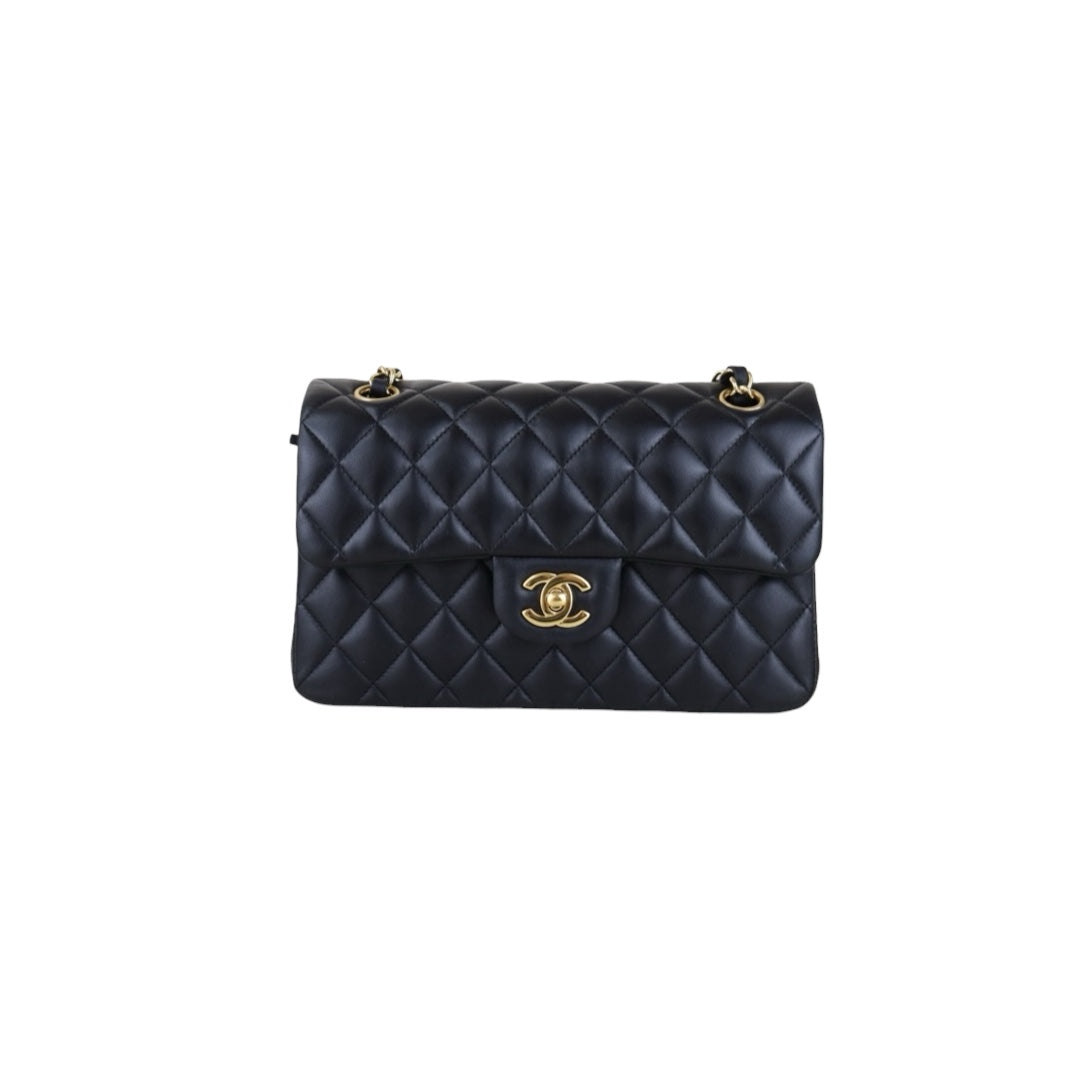 Very Good ( Rank A)｜Full Set CHANEL Lamb Skin Matrasse Double Flap 23 Shoulder Bag Black Made In 2017-2018Year｜S25122307