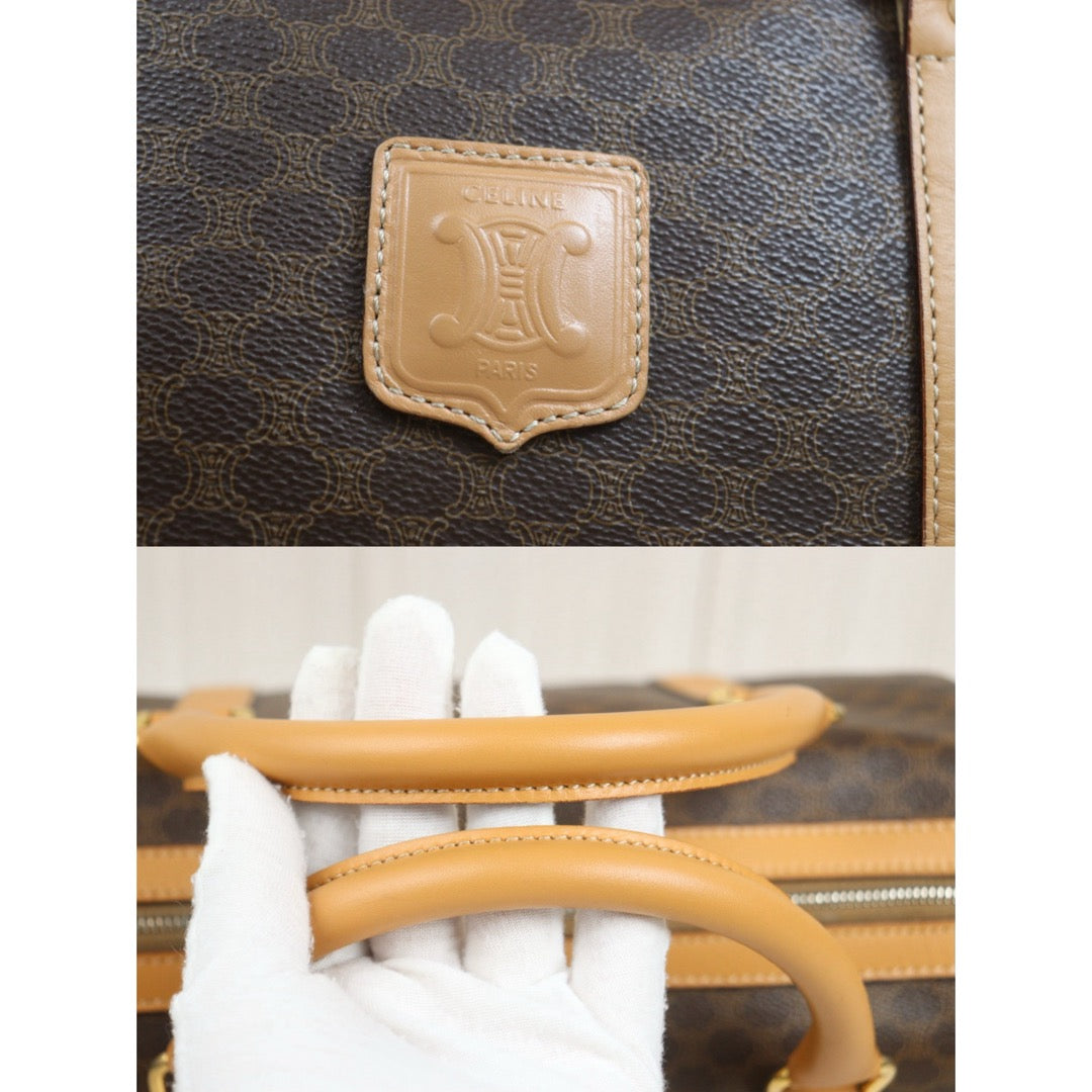 Include Entrupy Certificate of Authenticity｜Very Good ( Rank A)｜ CELINE Macadam Boston 30 Handbag Bag  ｜26092402