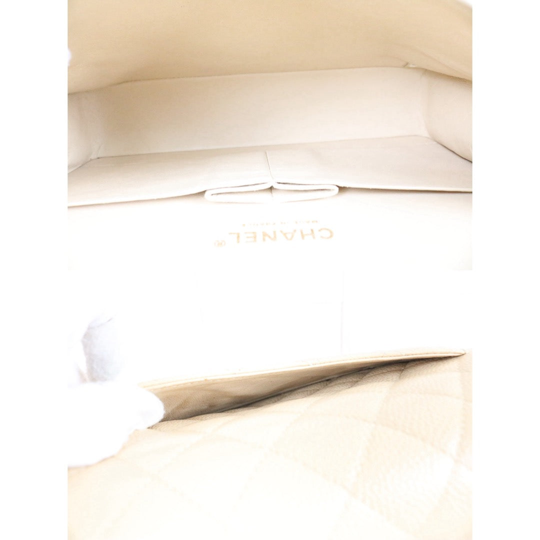 Include Entrupy Certificate of Authenticity｜Very Good ( Rank A)｜ CHANEL Caviar Skin Calf Leather Double Flap 25 Shoulder Bag  Made in 2009-2010 Year｜S26051701