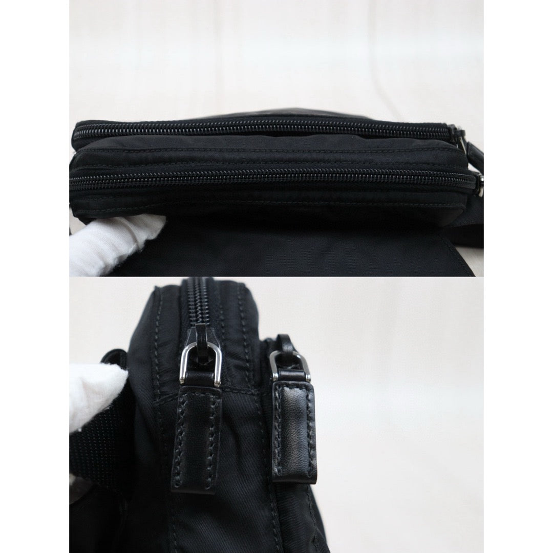 Very Good ( Rank A)｜ PRADA Nylon Body Bag Waist Bag Black｜P25051606