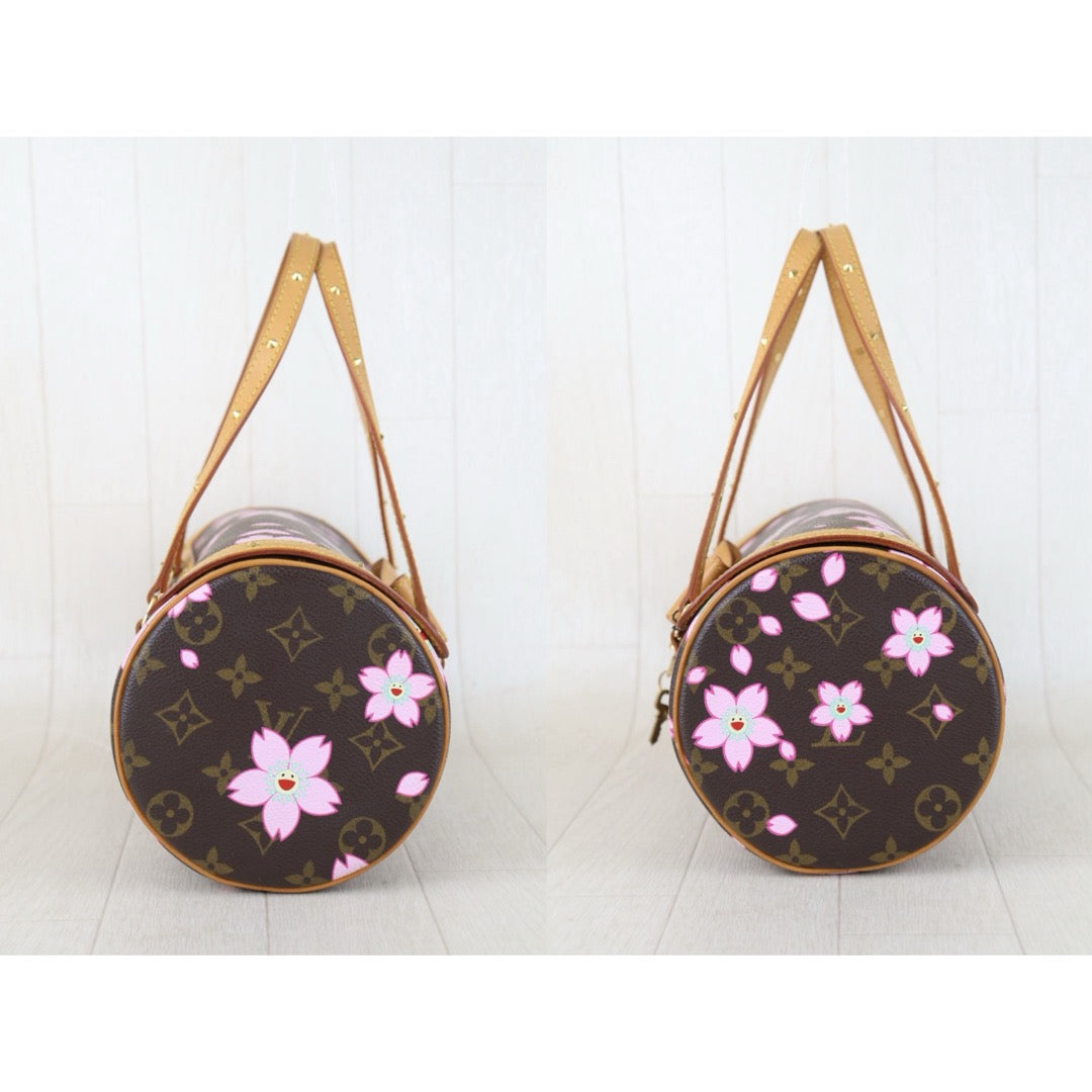 Include Entrupy Certificate of Authenticity｜Good ( Rank AB)｜Louis Vuitton Takashi Murakam Monogram Cherry Blossom Papillon Hand Bag｜Z26091505