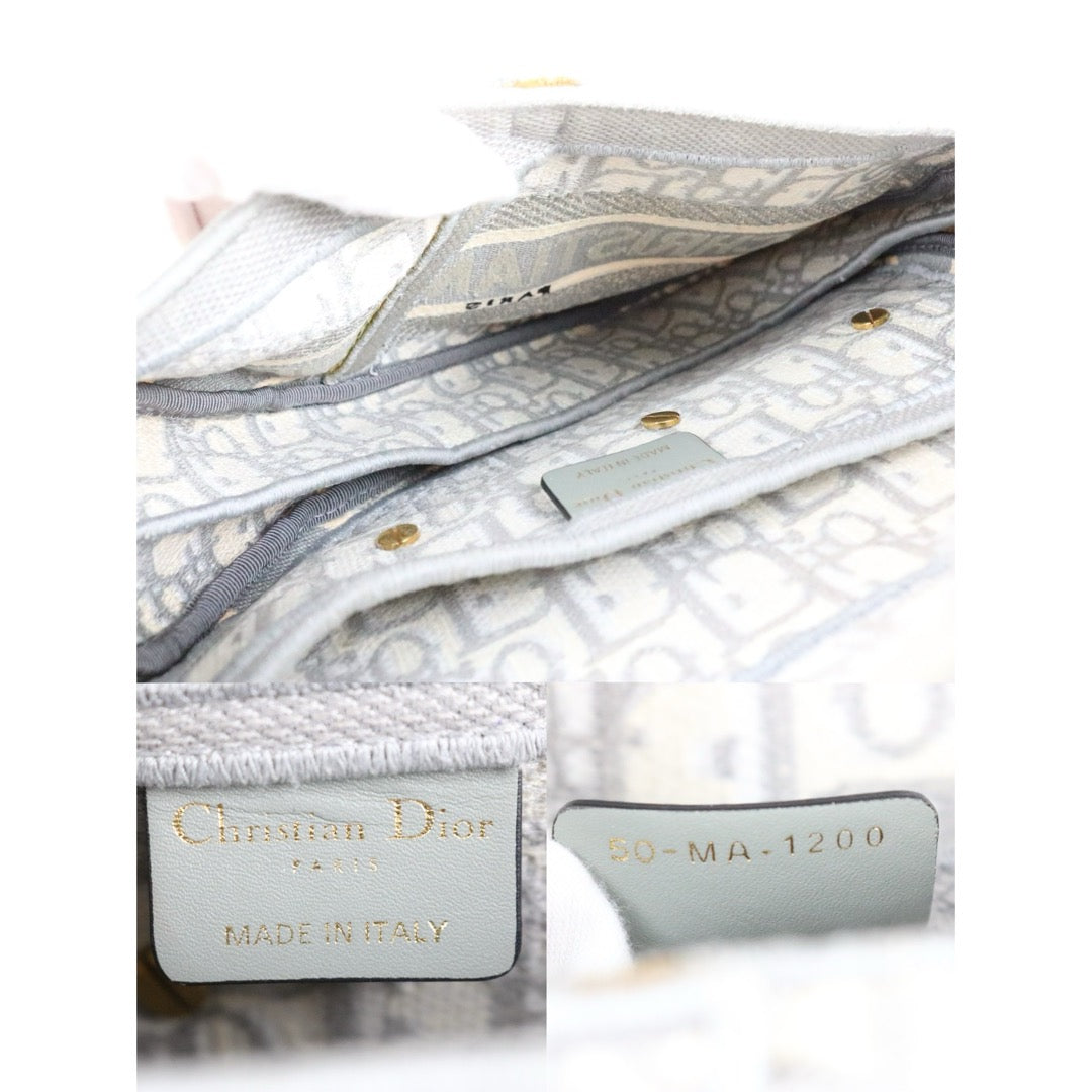 Good ( Rank AB)｜Dior Trotter Saddle Obique Gray Shoulder Bag Medium｜S25110301