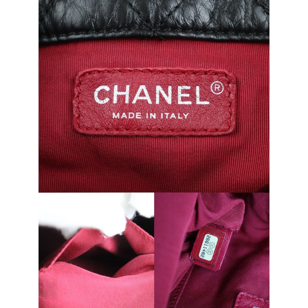 Include Entrupy Certificate of Authenticity｜Good ( Rank AB)｜ CHANEL Gabrielle Calfskin Chain Backpack MM Black Made In 2018-2019Year｜S26090733