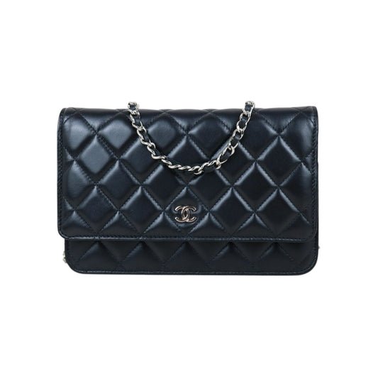 Include Entrupy Certificate of Authenticity｜Very Good ( Rank A)｜CHANEL Lamb Skin WOC Chain Bag Black Made In 2020-2021 Year ｜X26100709