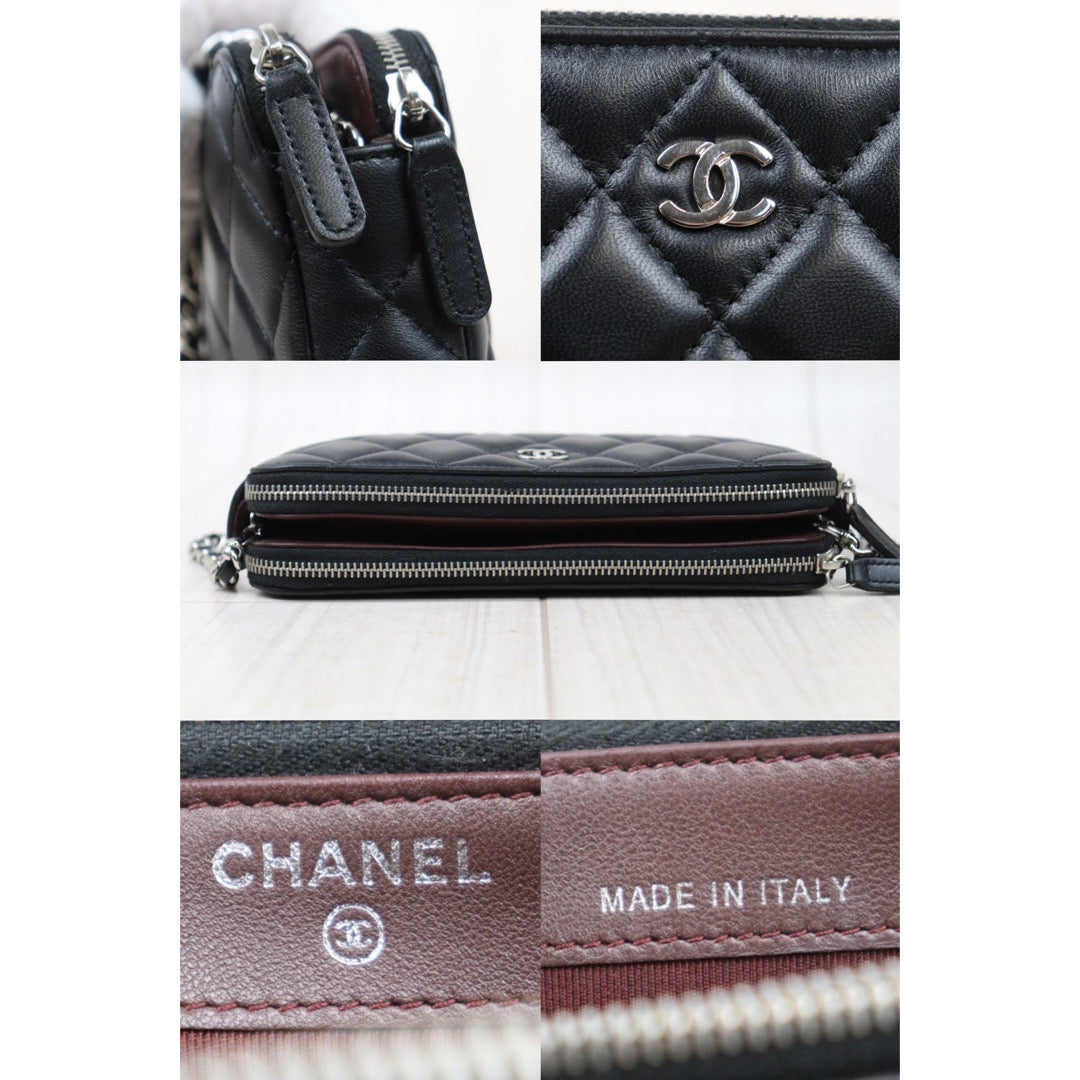 Very Good ( Rank A)｜ CHANEL Matrasse Lamb Skin WOC Chain Shoulder Bag Made In 2017～2018Year ｜24060621