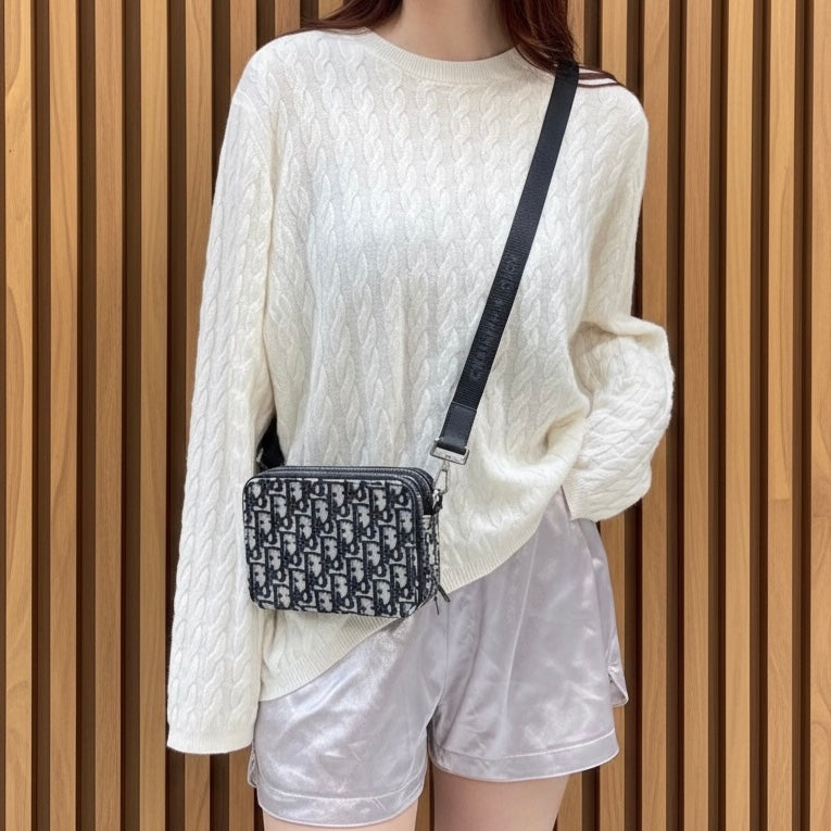 Include Entrupy Certificate of Authenticity｜Good ( Rank AB) ｜ Dior Trotter Safari Oblique Shoulder Bag｜S26031804