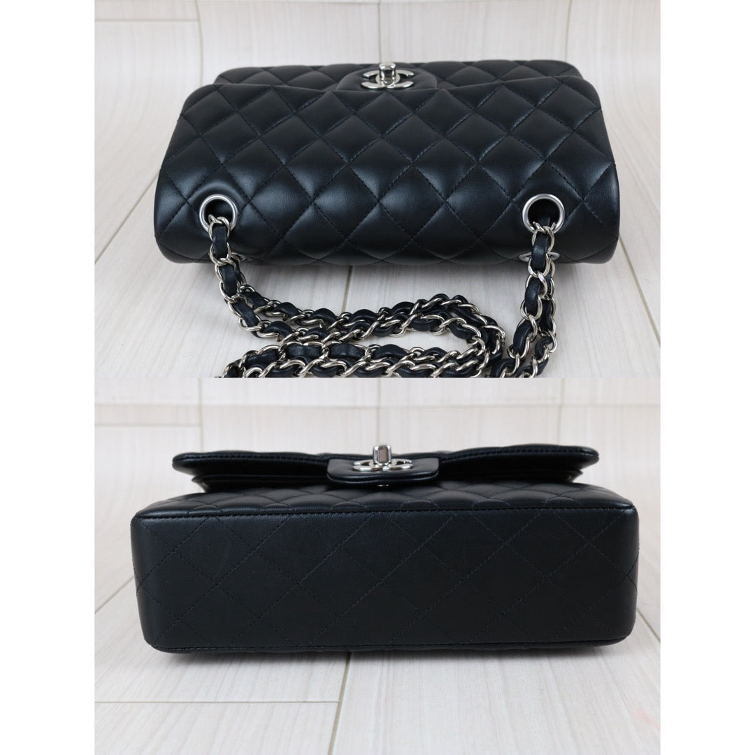Include Entrupy Certificate of Authenticity｜Very Good ( Rank A)｜ CHANEL Lamb Skin Matrasse Chain Double Flap 23 Shoulder Bag  Black IC Chips Model｜S26091614