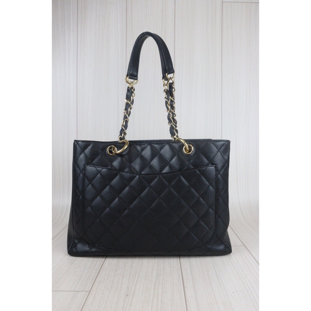 Rank AB ｜ CHANEL Matrasse GST Chain Tote Bag Caviar Skin Black ｜23082701