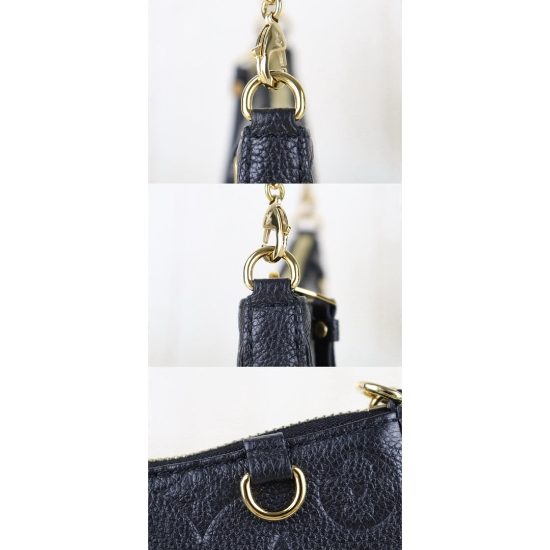 Include Entrupy Certificate of Authenticity｜Very Good ( Rank A) ｜Louis Vuitton Monogram Empreinte Easy Pouch On Strap Black ShoulderBag IC Chips Model｜S26072523