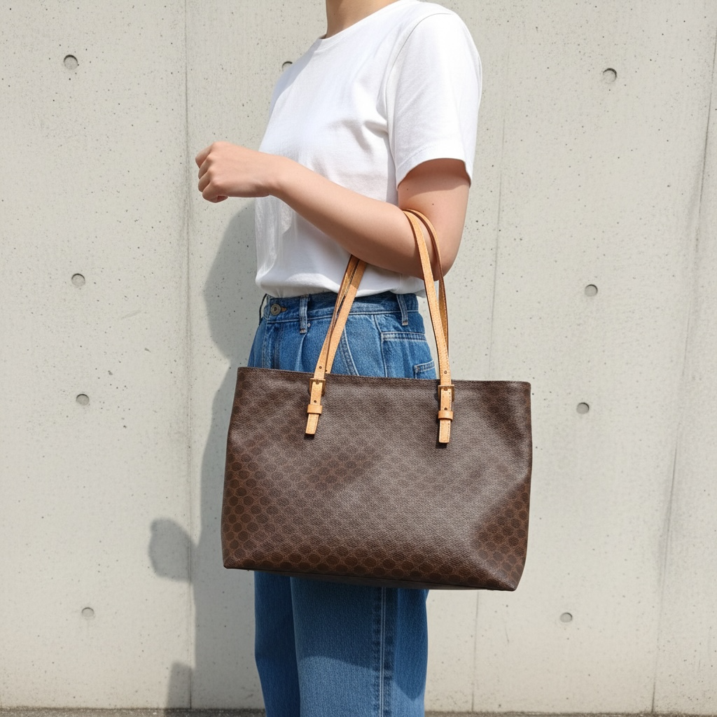 Include Entrupy Certificate of Authenticity｜Good ( Rank AB)｜CELINE Macadam Tote Bag  ｜26033002