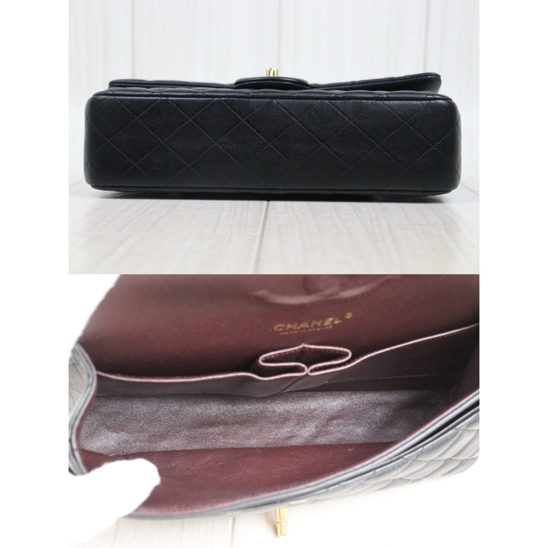 Very Good ( Rank A)｜ CHANEL Lamb Skin Matrasse Double Flap 25 Shoulder Bag  Black Made In 2021Year｜S25062503