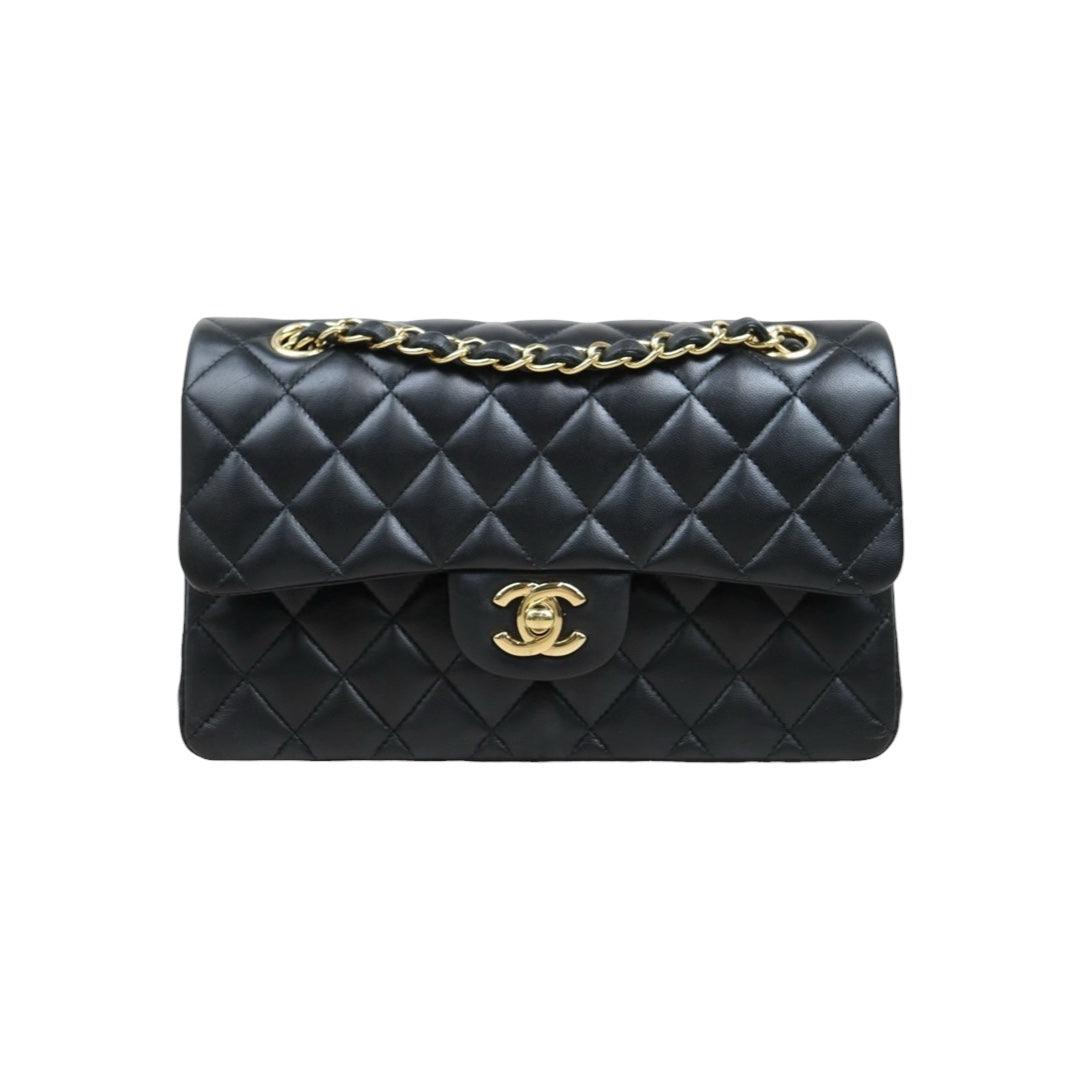 Excellent（Rank SA）｜ Full Set CHANEL Lamb Skin Matrasse Double Flap 23 Shoulder Bag Black Made In 2021-2022Year｜S25081009
