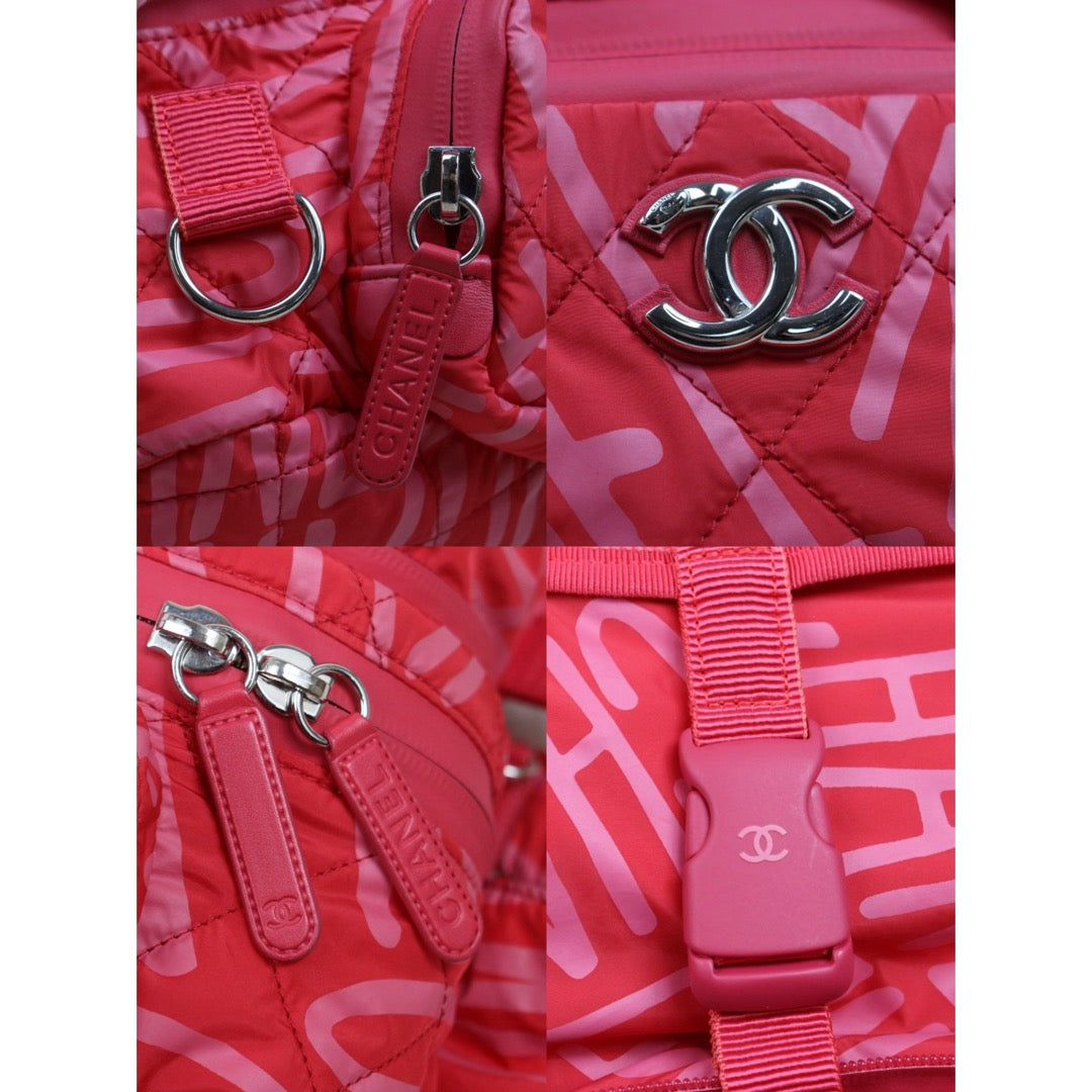 Include Entrupy Certificate of Authenticity｜Very Good ( Rank A)｜CHANEL Coco Neige Series Pink Nylon Backpack  IC Chips Model｜Y26040707