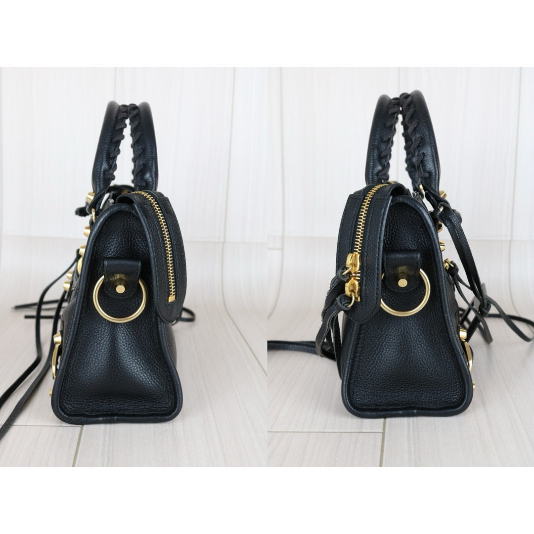 Very Good ( Rank A)｜Balenciaga Calf Leather Neo Classic City Black HandBag ｜S25092004