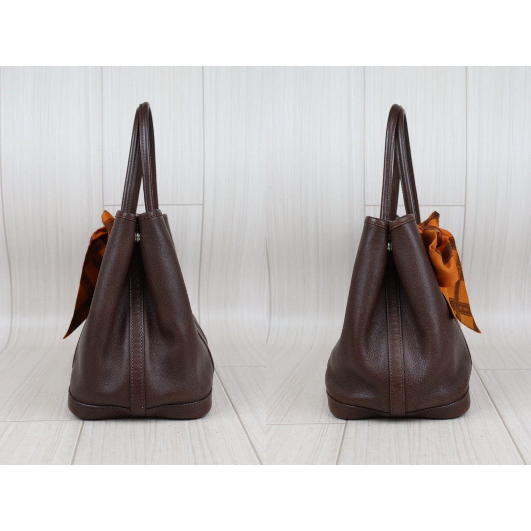 Rank AB ｜ HERMES Garden Party TPM Swift  Handbag  Brown｜23121302