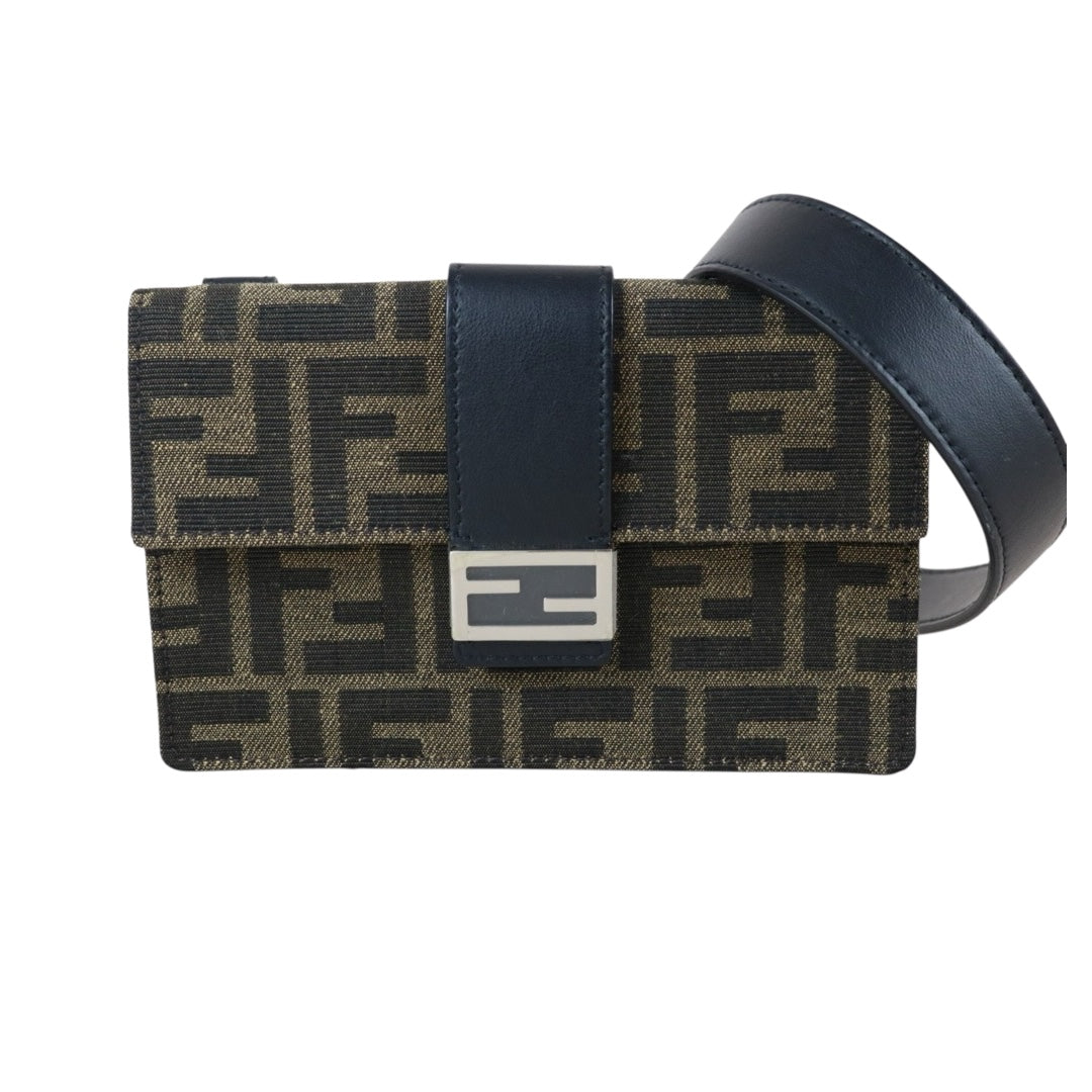 Include Entrupy Certificate of Authenticity｜Very Good ( Rank A)｜ FENDI Mamma Marsupio Baguette Bum Bag Shoulder Bag｜Z26091604