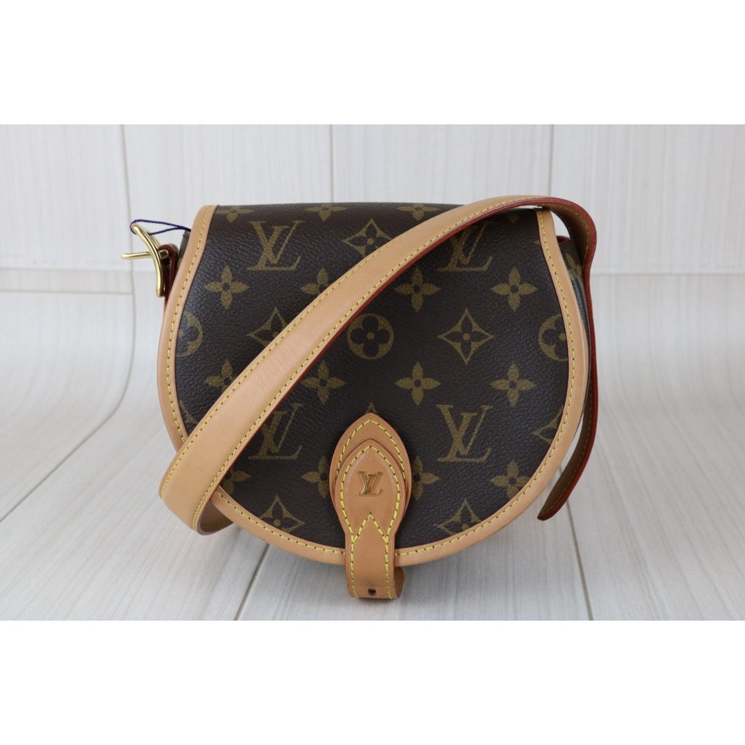 Include Entrupy Certificate of Authenticity｜Very Good ( Rank A)｜ Louis Vuitton Monogram Tamburan Shoulder Bag Current Model｜S26040803