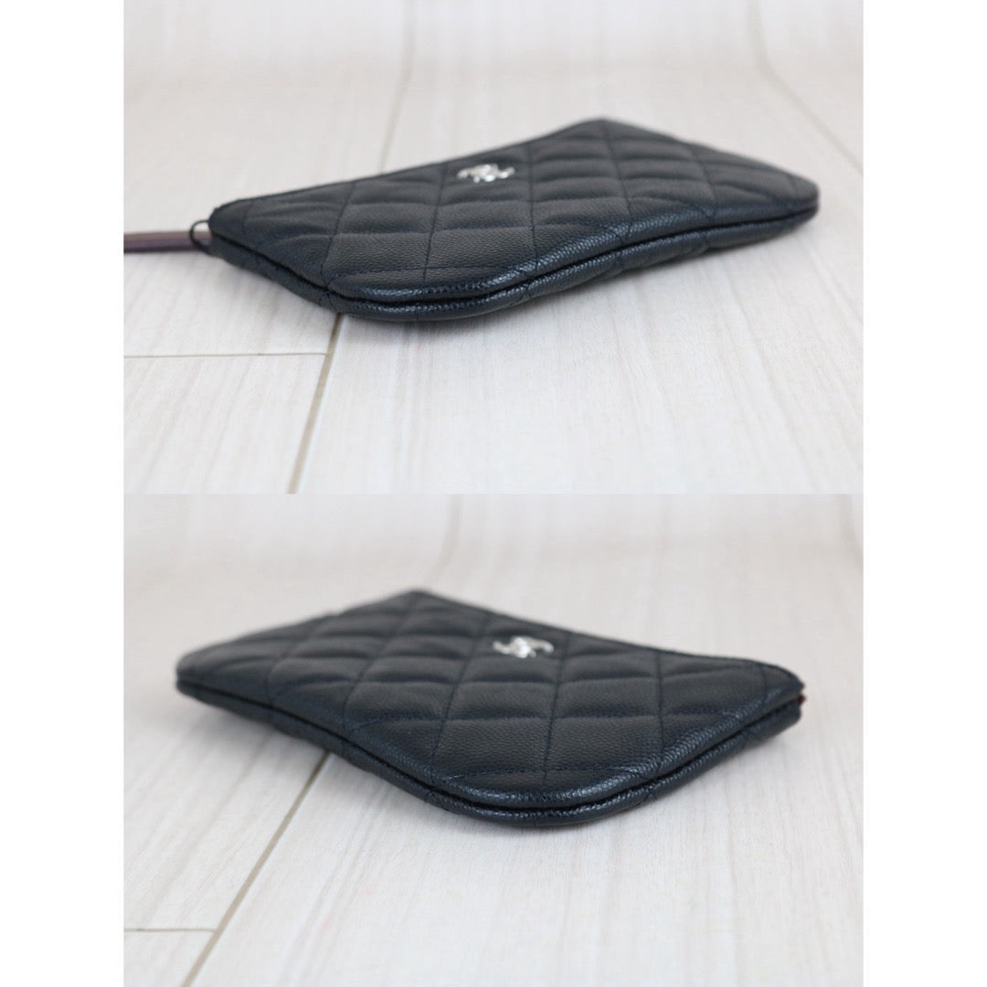 Include Entrupy Certificate of Authenticity｜Excellent（Rank SA）｜CHANEL Caviar Skin Calf Leather Card Holder Black IC Chips Model｜X26081807