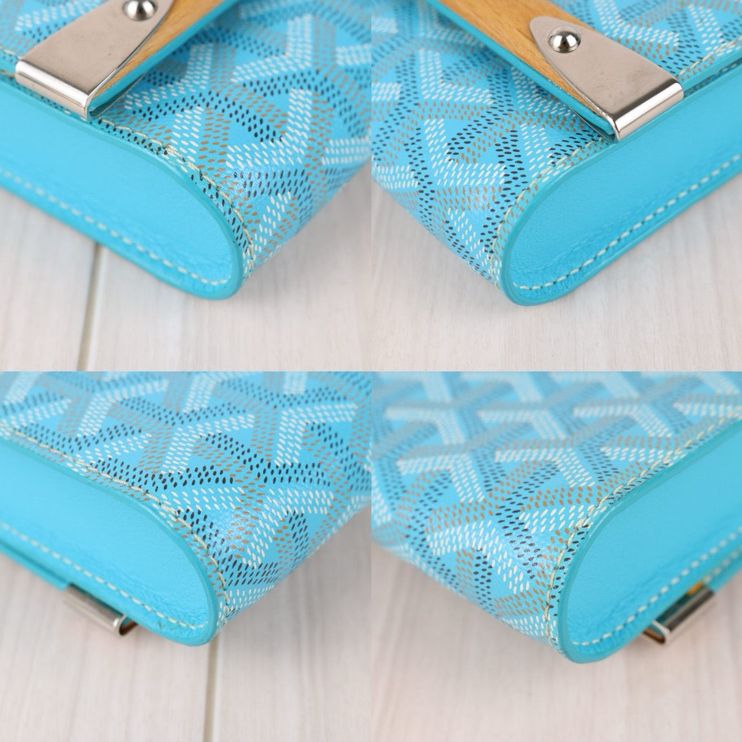 Include Entrupy Certificate of Authenticity｜Very Good ( Rank A) ｜ Goyard Monte-Carlo Blue WOC Shoulder Bag Limited Edition ｜X26051705