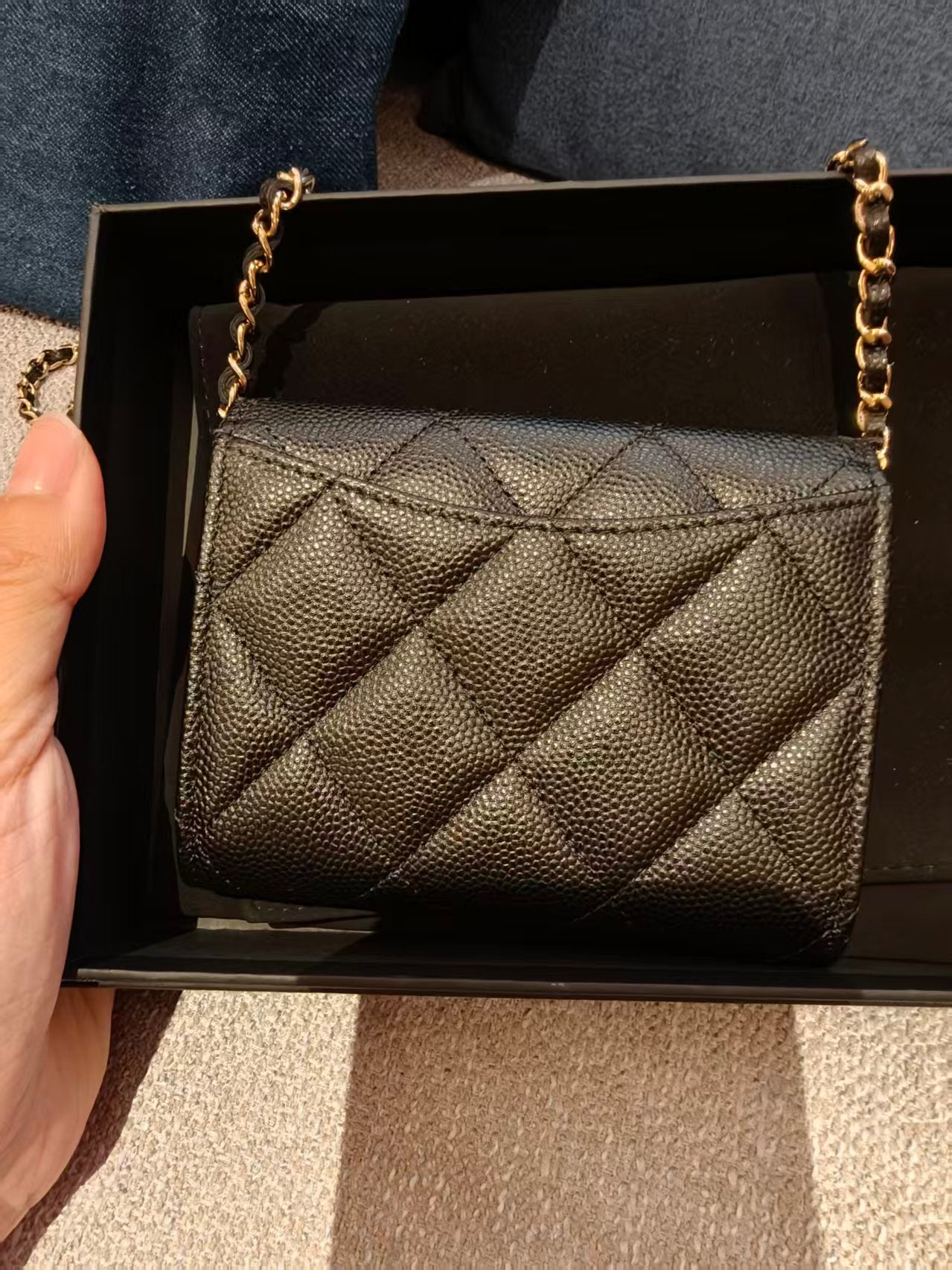 Include Entrupy Certificate of Authenticity｜CHANEL Caviar Skin Chain Shoulder Bag Black