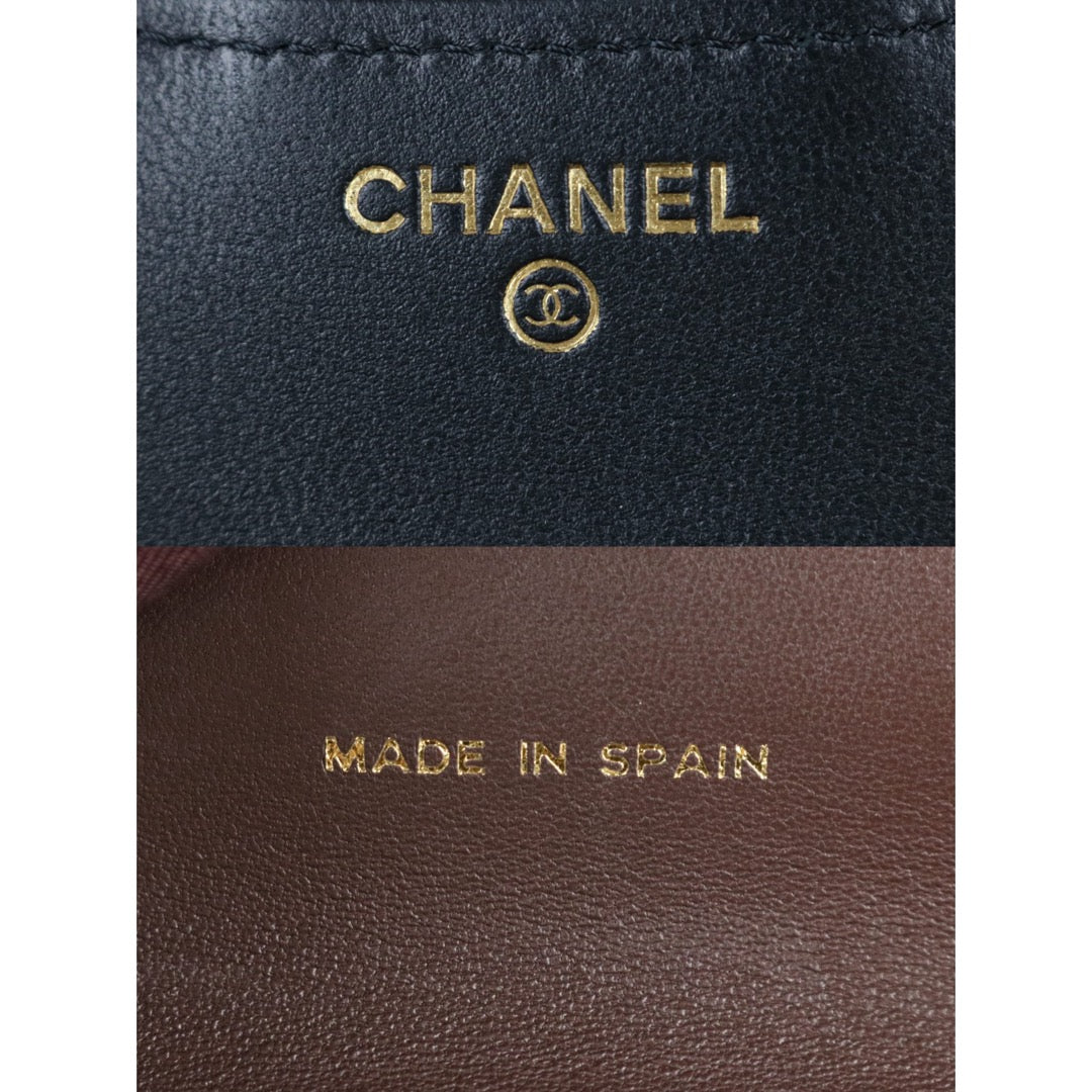 Include Entrupy Certificate of Authenticity｜Very Good ( Rank A)｜CHANEL Lamb Skin Black Wallet Made In 2018-2019Year｜S26050703