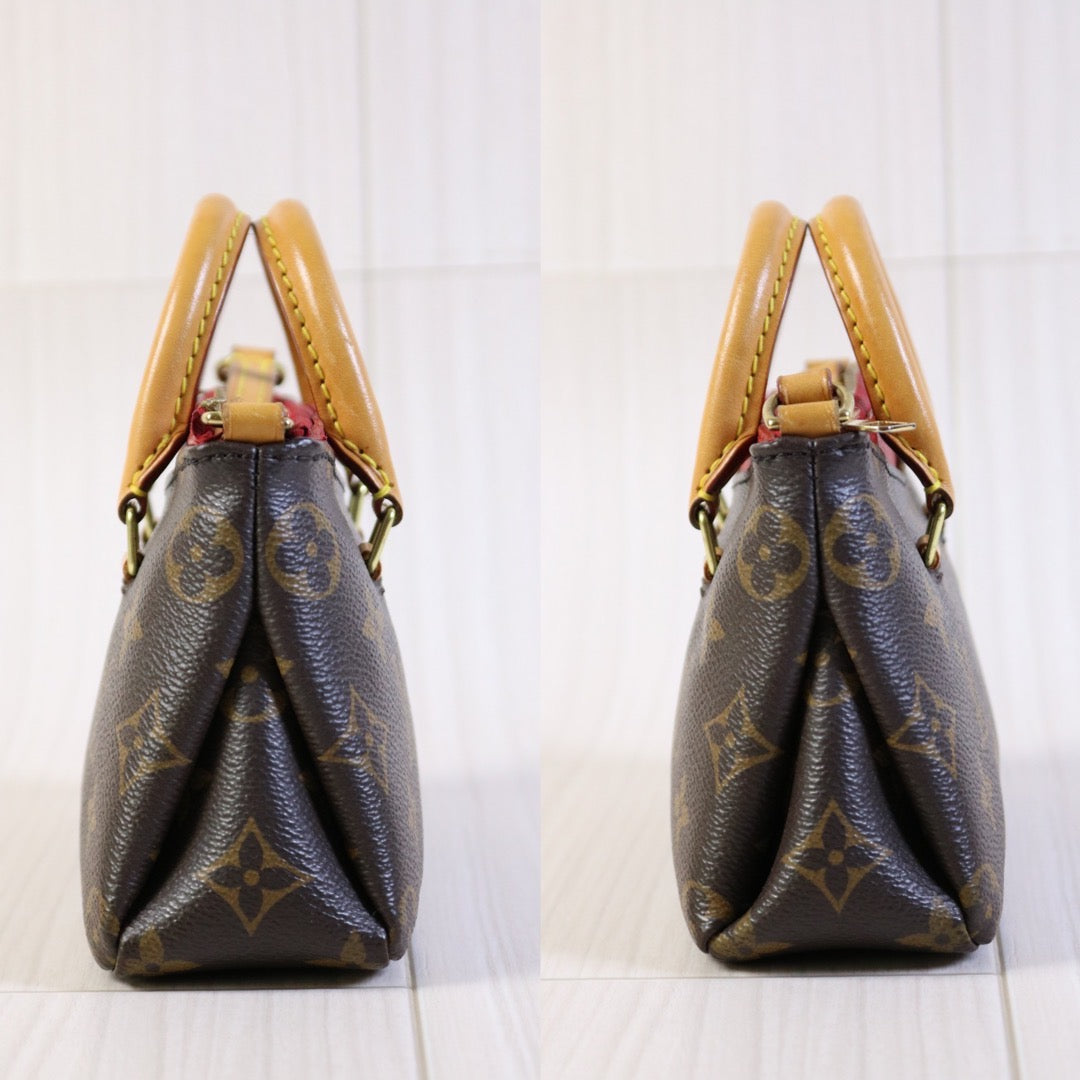 Rank AB ｜LV Monogram Pallas Nano Handbag With Shoulder Bag｜S24040401