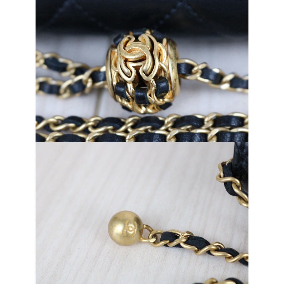 Include Entrupy Certificate of Authenticity｜Very Good（Rank A）｜CHANEL Lambskin Leather Matrasse Chain Mini Bag ｜S26070601