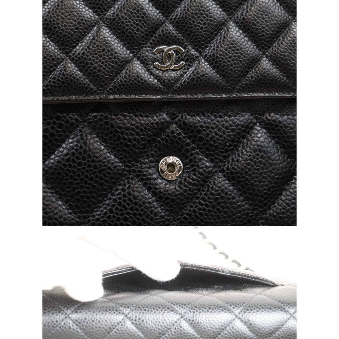 Very Good ( Rank A) ｜ CHANEL Matrasse Chain Caviar Skin WOC19 Shoulder Bag Black Made In 2018～2019Year ｜W25122602