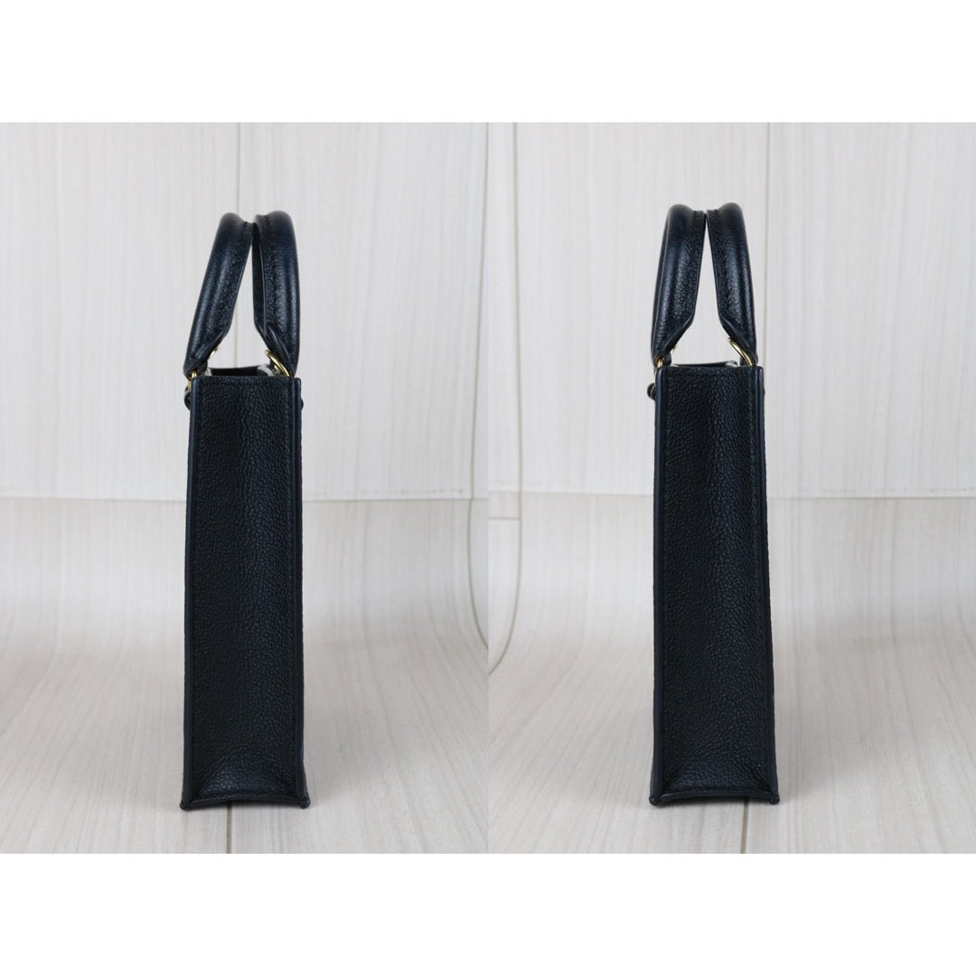 Include Entrupy Certificate of Authenticity｜Very Good ( Rank A)｜Louis Vuitton Monogram Empreinte Petit Sac Plat MINI Tote Bag Shoulder Bag Black IC Chips Model｜S26053006