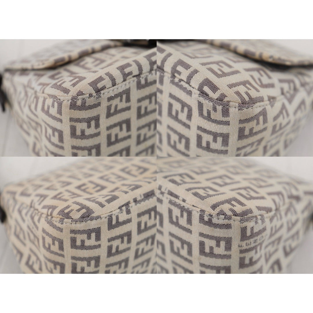 Include Entrupy Certificate of Authenticity｜Good ( Rank AB)｜ FENDI Zucca Mamma Baguette Shoulder Bag Beige｜S26011901