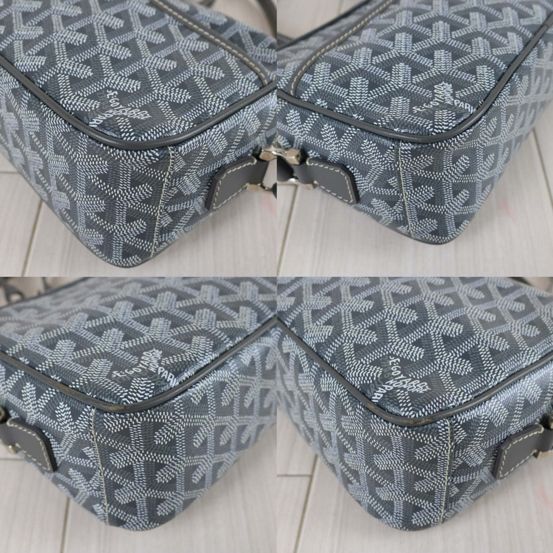 Include Entrupy Certificate of Authenticity｜Good ( Rank AB)｜ Goyard Cap-vert Camera Shoulder Bag Grey｜S26073114