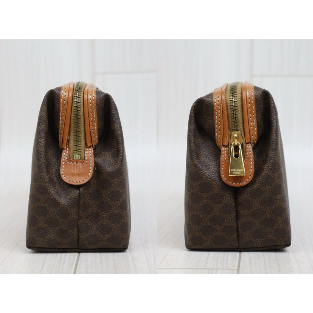 Include Entrupy Certificate of Authenticity｜Good ( Rank AB)｜ CELINE Macadam Pouch ｜26052604