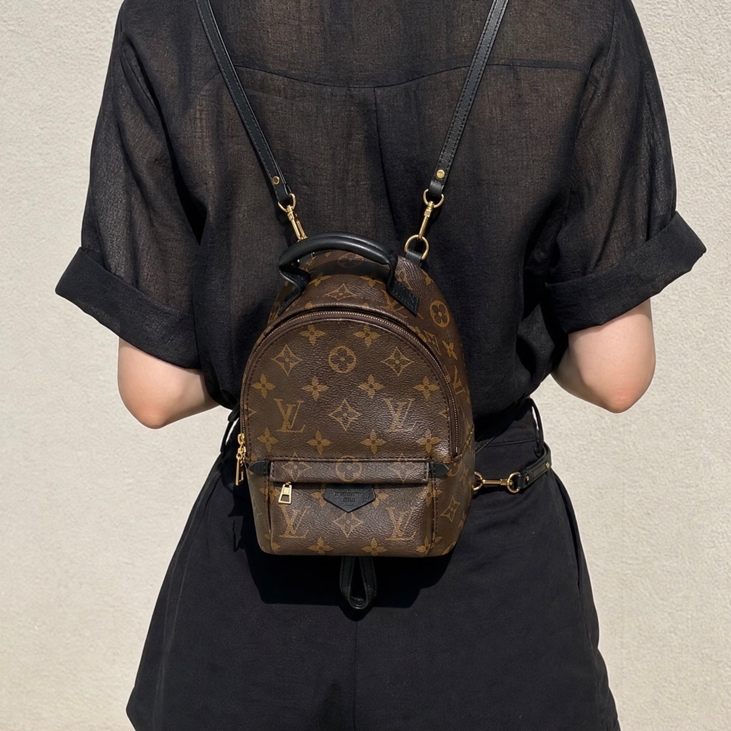 Include Entrupy Certificate of Authenticity｜Very Good ( Rank A)｜  Louis Vuitton Monogram Coated Canvas Mini Palm Springs Backpack IC Chips Model｜S26072528