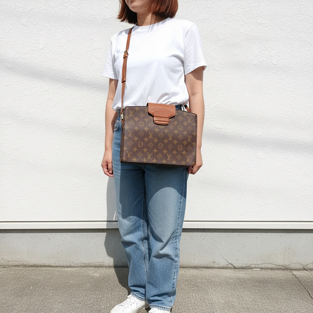 Include Entrupy Certificate of Authenticity｜Good ( Rank AB)｜ Louis Vuitton Monogram Courcelles Shoulder bag ｜26040701