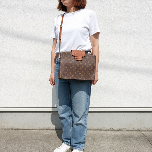 Include Entrupy Certificate of Authenticity｜Good ( Rank AB)｜ Louis Vuitton Monogram Courcelles Shoulder bag ｜26040701