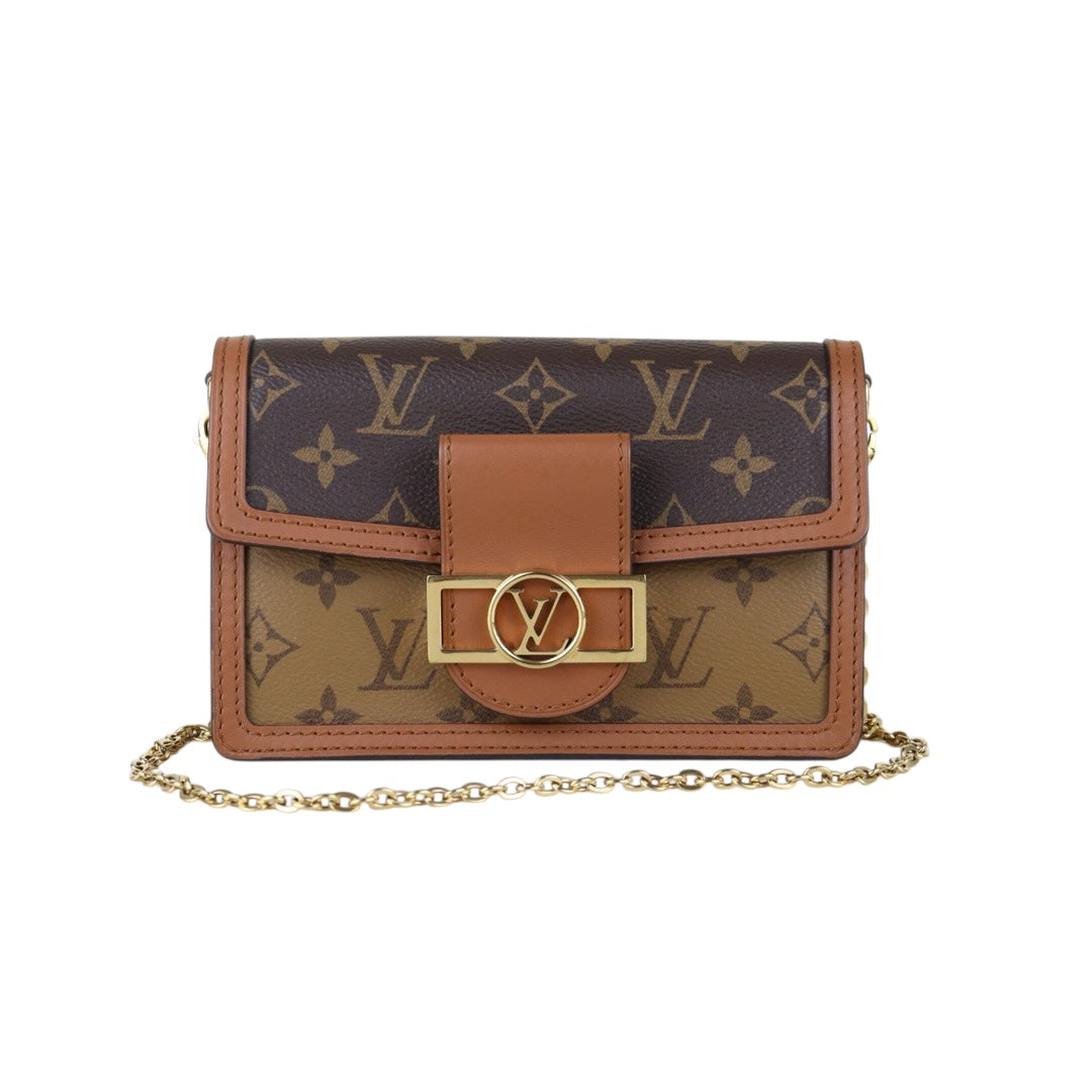 Very Good ( Rank A) ｜LV Monogram Reverse Dauphine Mini WOC Chain Shoulder Bag  IC Chips Model｜S26012904