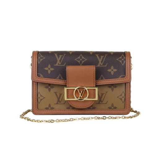 Very Good ( Rank A) ｜LV Monogram Reverse Dauphine Mini WOC Chain Shoulder Bag  IC Chips Model｜S26012904
