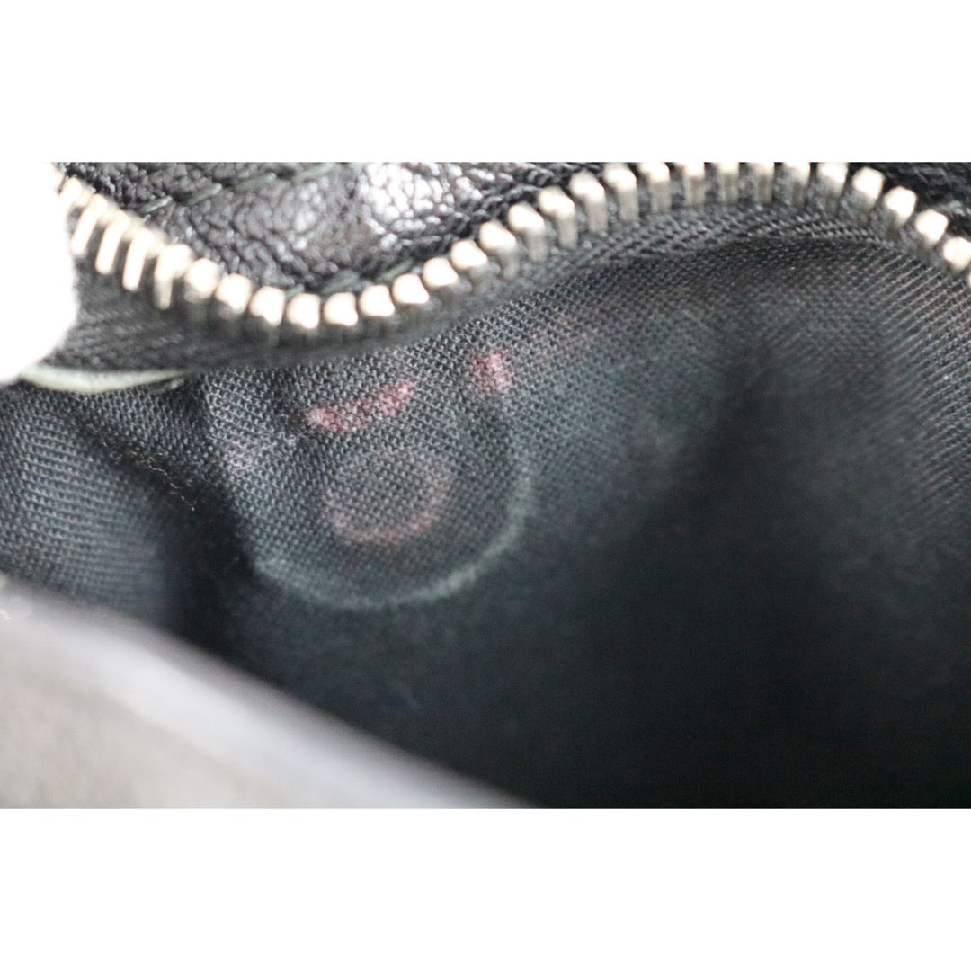 Include Entrupy Certificate of Authenticity｜Very Good ( Rank A)｜Balenciaga Goatskin  Edge Classic Nano City  Black HandBag Shoulder Bag ｜W26030405