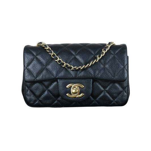 Good ( Rank AB)｜ CHANEL  Matrasse Extra Mini Chain Caviar Skin CF17 Shoulder Bag Made in 2012-2013 Year｜S25110501