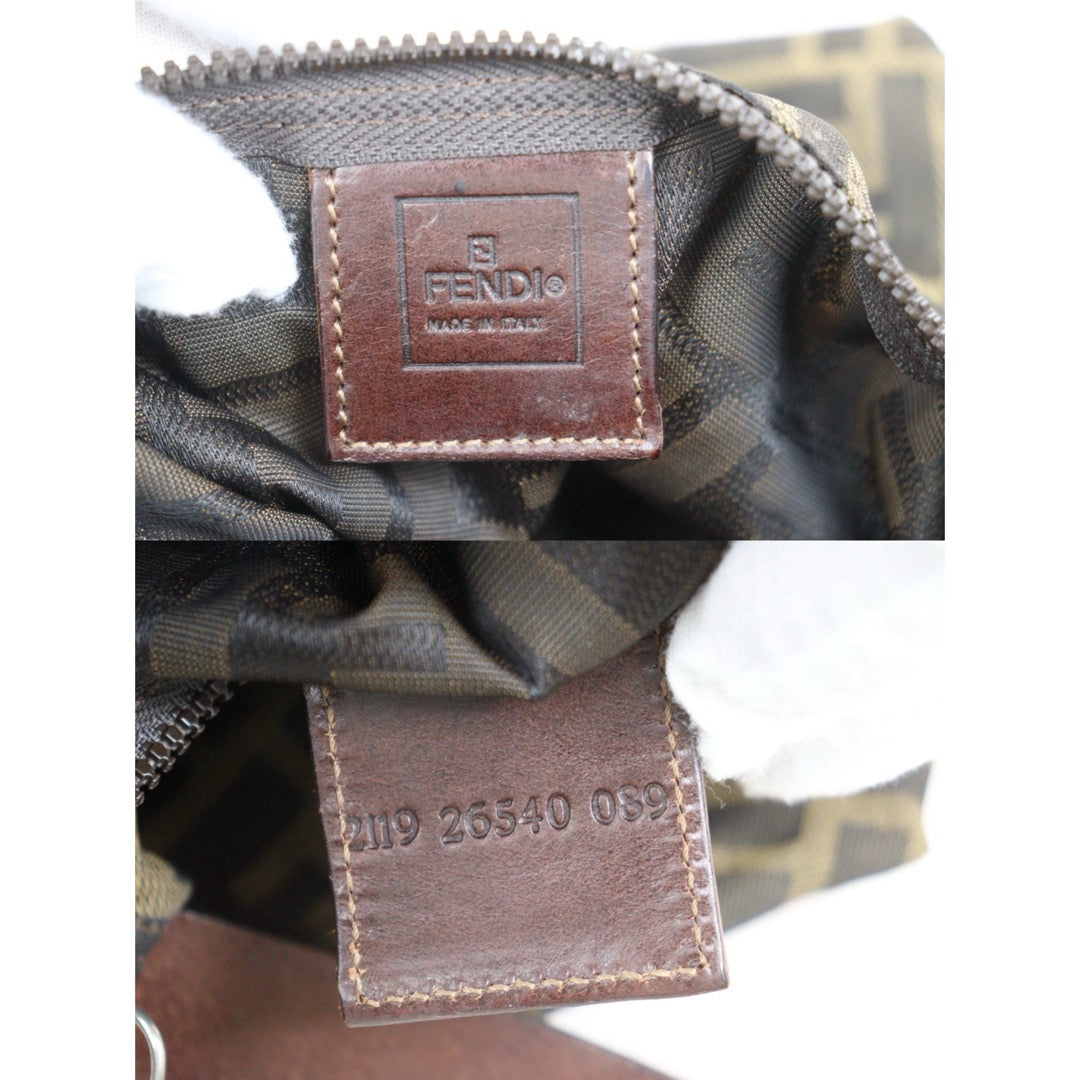 Include Entrupy Certificate of Authenticity｜Very Good ( Rank A)｜ FENDI Zucca Mamma Mini Hand Bag ｜26091804