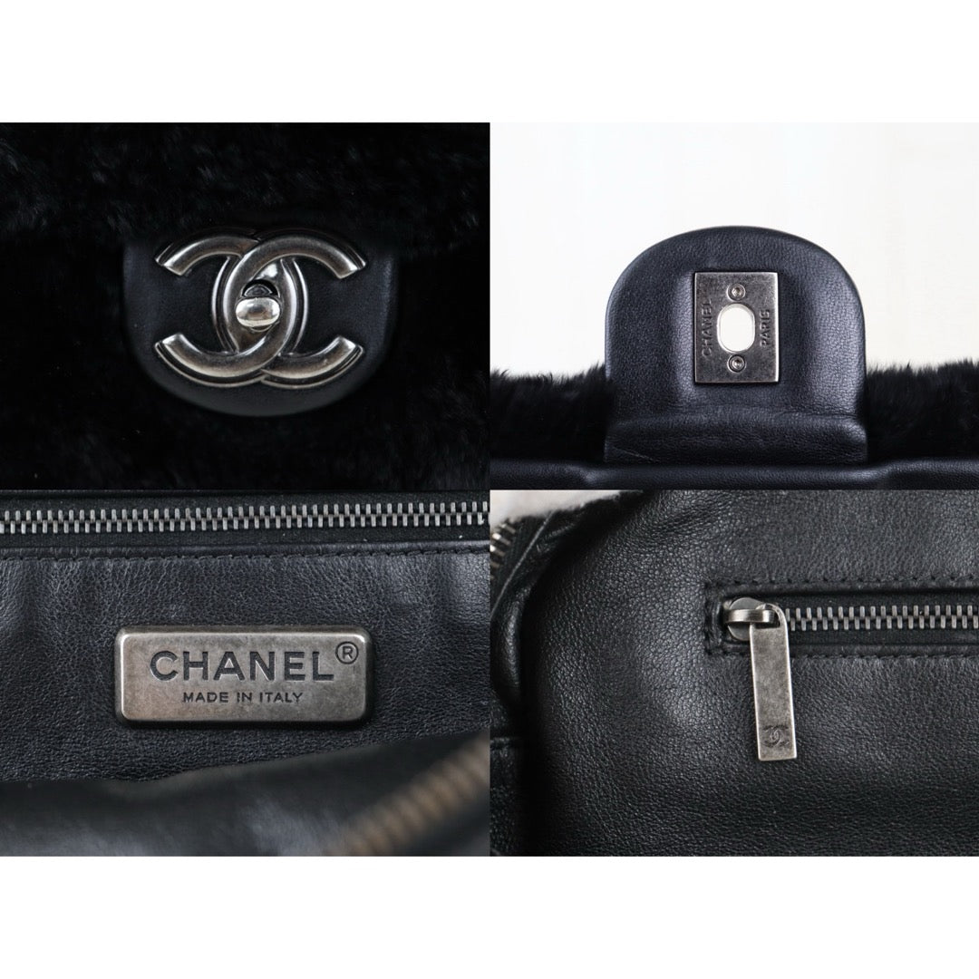 Include Entrupy Certificate of Authenticity｜Good ( Rank AB)｜ CHANEL Sheep Skin Matrasse Chain Single Flap Shoulder Bag Black Made in 2012-2013 Year｜S26052505