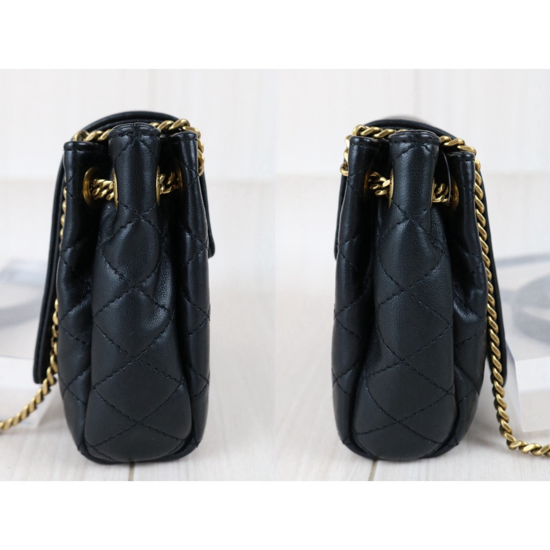 Include Entrupy Certificate of Authenticity｜Very Good ( Rank A)｜  Saint Laurent YSL Nolita Mini Shoulder Bag Black ｜S26042506