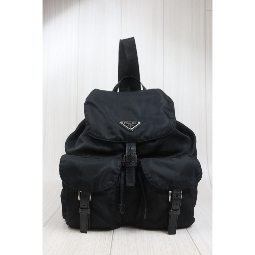 Include Entrupy Certificate of Authenticity｜Good ( Rank AB)｜Prada  Nylon Black Backpack Medium｜26101905