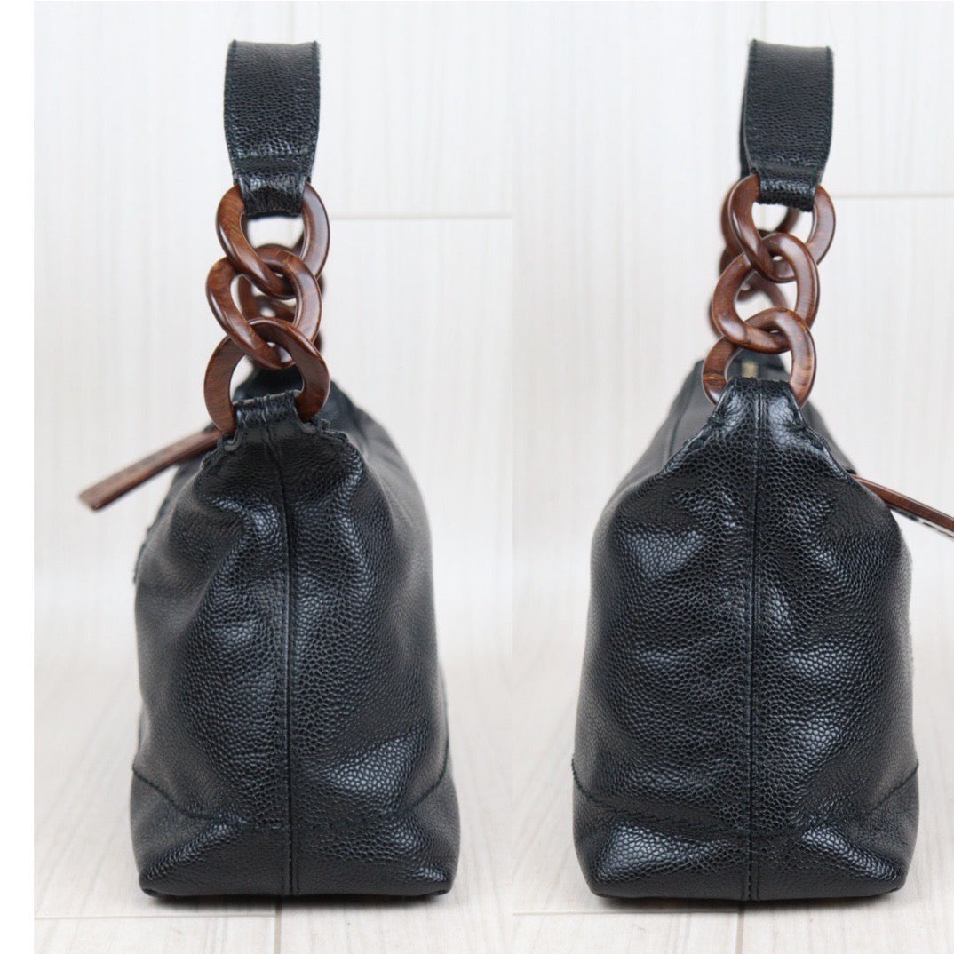 Rank A｜ CHANEL Caviar Skin Leather Calf Leather Shoulder Bag Made In 2002～2003Year｜24011212