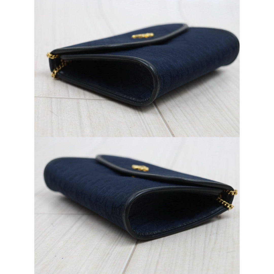 Good ( Rank AB)｜ Dior  Trotter Vintage Chain  Shoulder Bag Navy Blue｜26021906