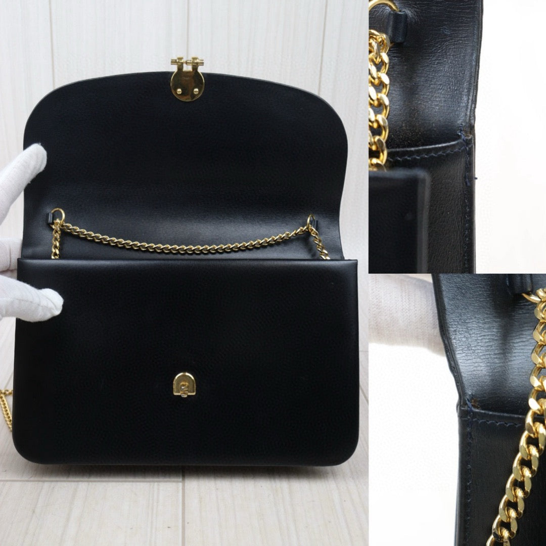 Good ( Rank AB)｜Dior Vintage Calfskin  Shoulder Bag Black ｜A24120308