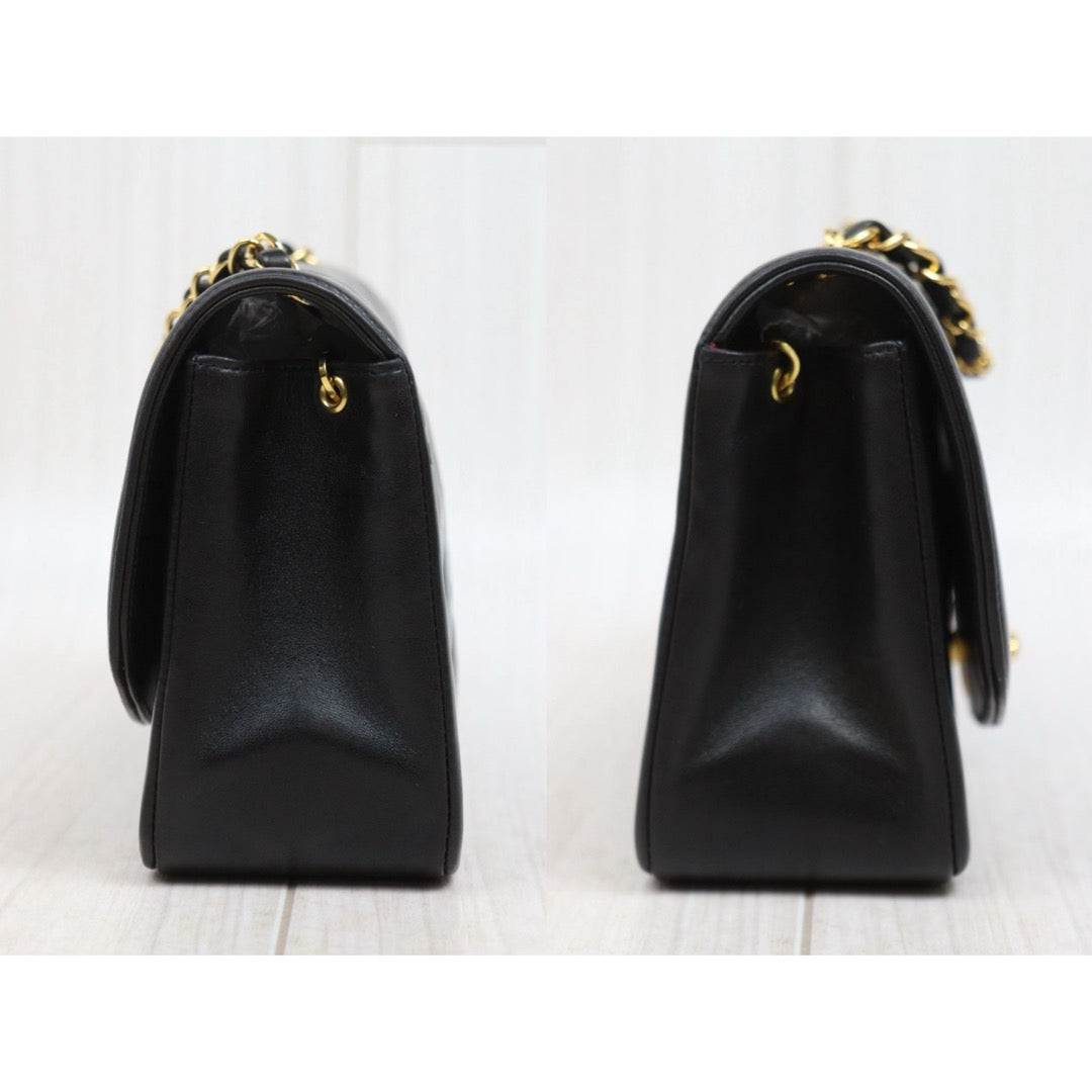 Include Entrupy Certificate of Authenticity｜Good ( Rank AB)｜ CHANEL  Lamb Skin Matrasse Chain  Diana 22 Shoulder Bag Made in 1991-1994Year｜26040604