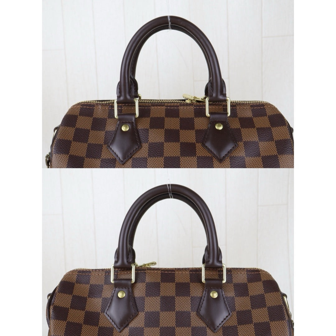 Include Entrupy Certificate of Authenticity｜Very Good ( Rank A) ｜ Louis Vuitton Damier Speedy 25 Hand Bag With Shoulder Strap｜S26072540
