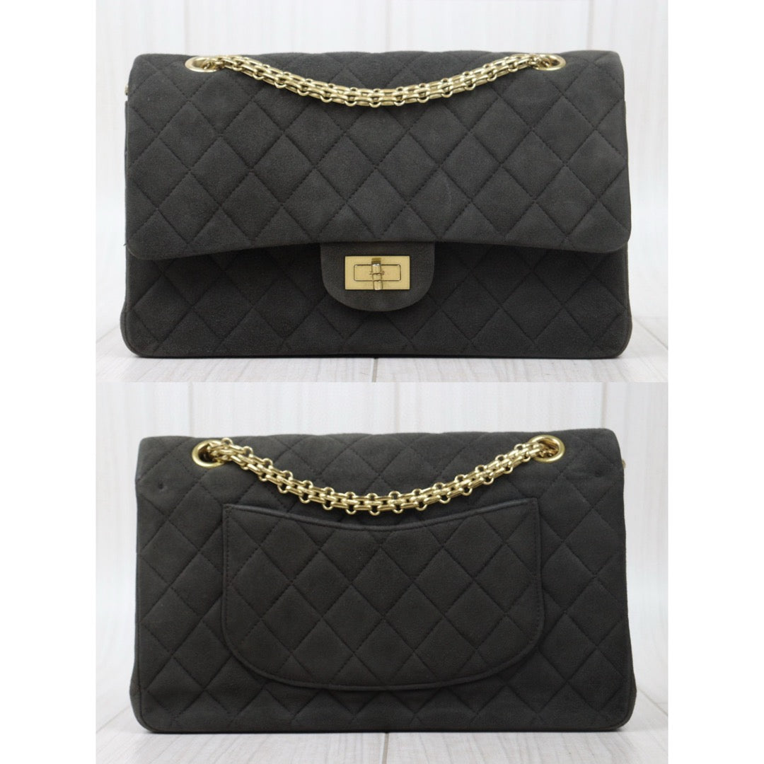 Very Good ( Rank A) ｜ CHANEL 2.55  Suede Dark  Green Shoulder Bag Made in 1997-1999 Year｜24110716