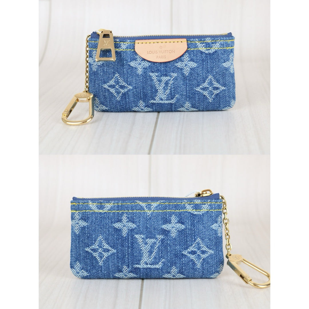 Very Good ( Rank A)｜LV Monogram Denim Pochette Cre｜X25082805